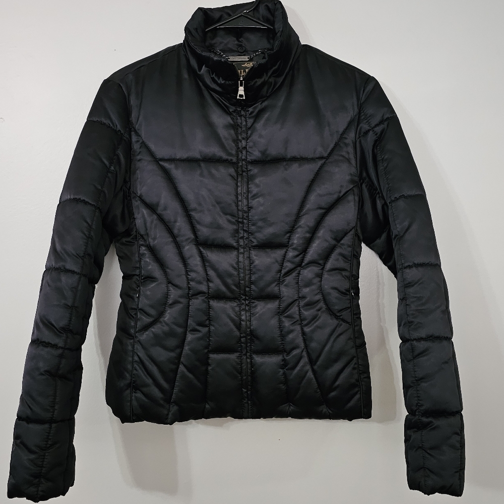 Chill Couture Black Puffer Full Zip Jacket Coat Women's Size:Small